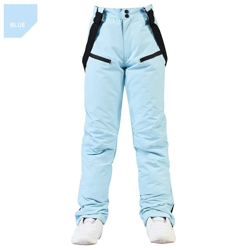 Men's and Women's Winter Ski Pants Windproof Waterproof with Waist Protection