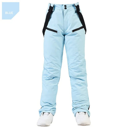 Men's and Women's Winter Ski Pants Windproof Waterproof with Waist Protection