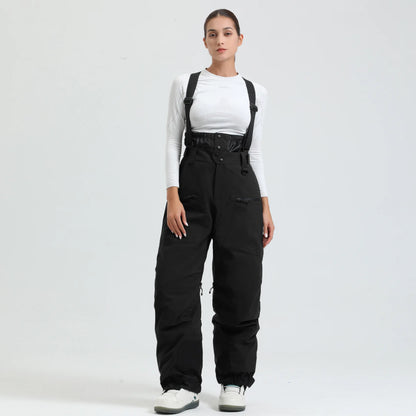 Herren Damen Skihose mit Hosenträgern Schneeoverall Wasserdicht -40 Grad Wärme