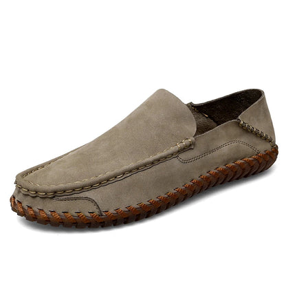 Men's Slippers Slip-On Handmade Seams Non-Slip Sole