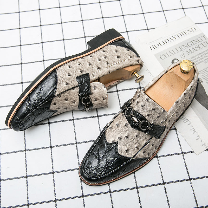 Men's slip-ons with textured upper material