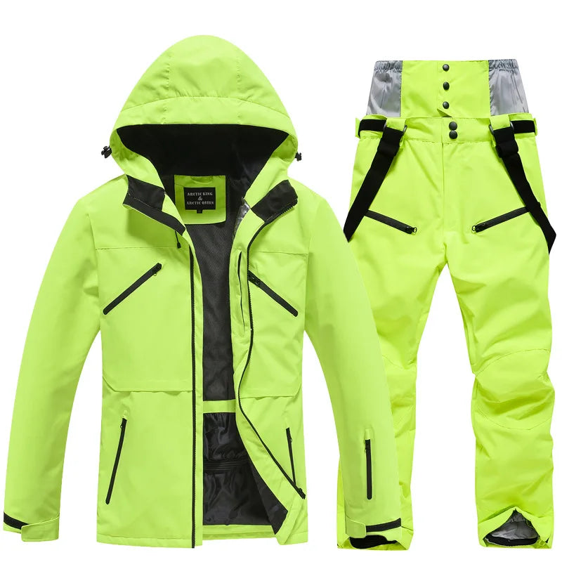 Damen Und Herren Winter Skianzug Atmungsaktive Snowboardjacke Und Hose Für Kaltes Wetter