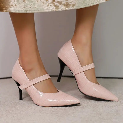 Damen Absatzschuhe Strukturierte Oberfläche Riemen Leichtes Design
