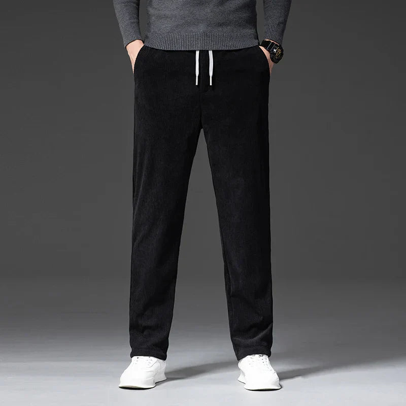 Herren Cordhose mit Geradem Bein – Verstellbarer Bund Bequeme Passform