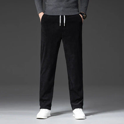 Herren Cordhose mit Geradem Bein – Verstellbarer Bund Bequeme Passform