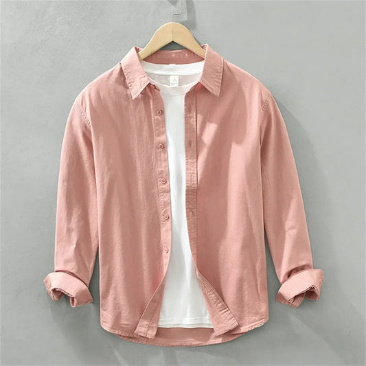 Herren Hemd Knopfleiste Leicht Strukturierte Passform