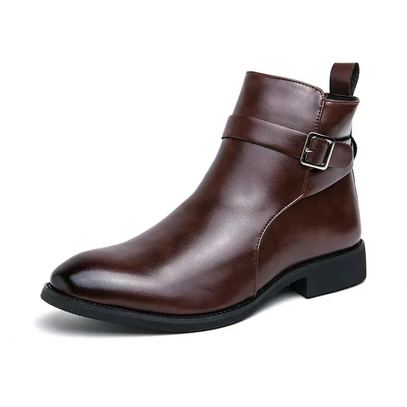 Herren-Chelsea-Boots mit seitlichem Reißverschluss und Gummiaußensohle