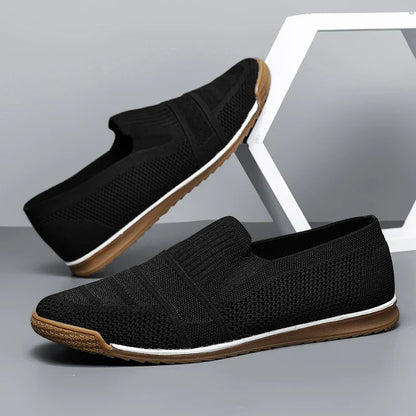 Herren Loafers Aus Atmungsaktivem Strick Mit Gepolstertem Fußbett Und Slip-On