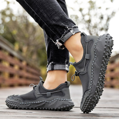 Men's Hiking Sneakers with EVA Midsole, Rubber Sole, Reinforced Toe, and Padded Collar