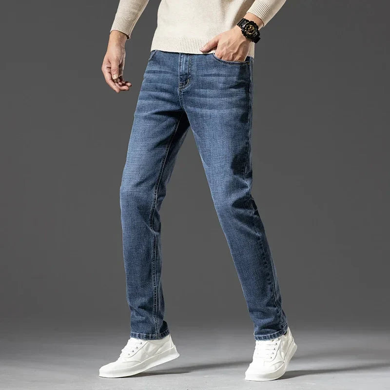 Herren Slim-Straight Jeans Leichter Stretch