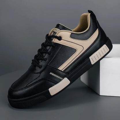 Men's Sneakers with Two-Tone Inserts and Elevated Sole