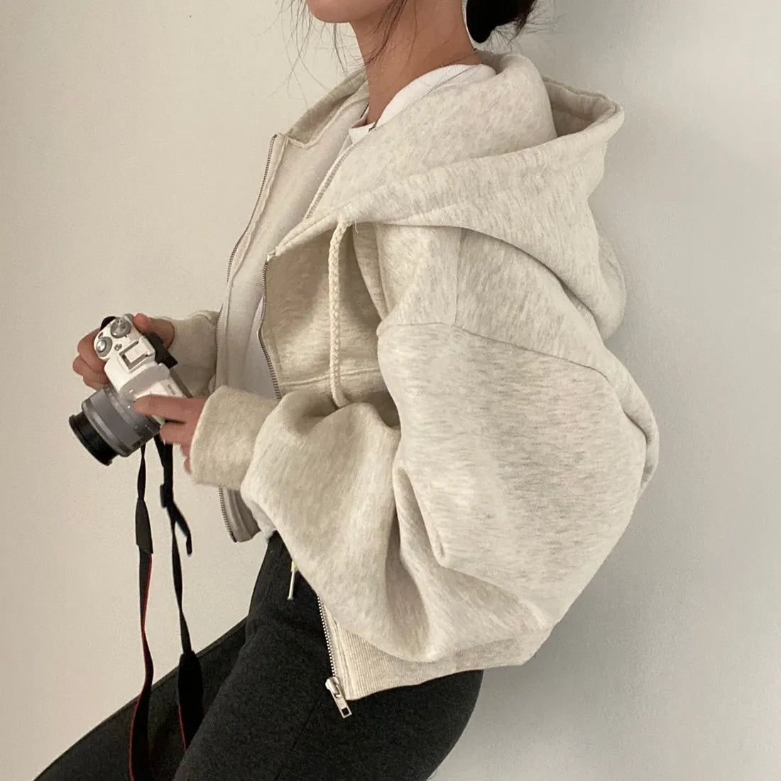 Damen Sweatjacke Mit Reissverschluss