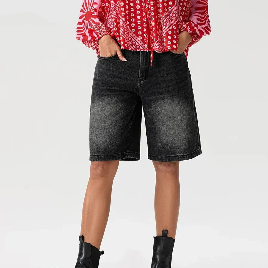 Damen Jeansshorts mit Niedrigem Bund – Relaxed Fit