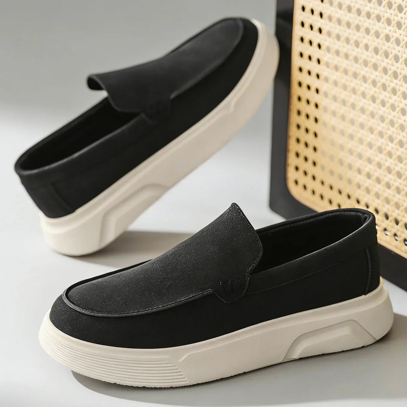 Men's Loafers with Orthopedic, Padded Footbed and Shock-Absorbing Sole