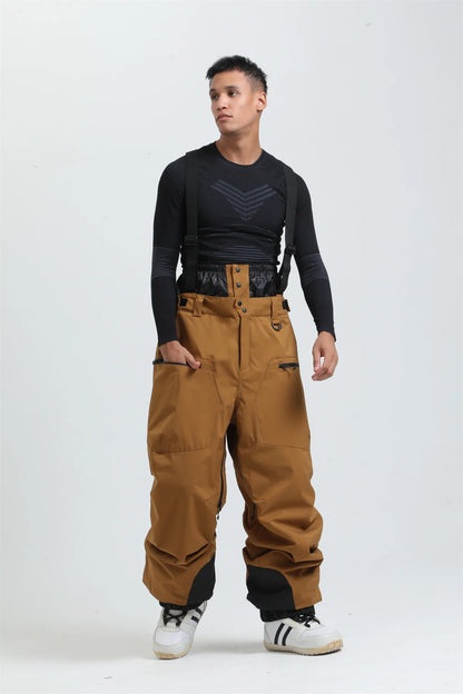 Herren Damen Skihose mit Hosenträgern Schneeoverall Wasserdicht -40 Grad Wärme