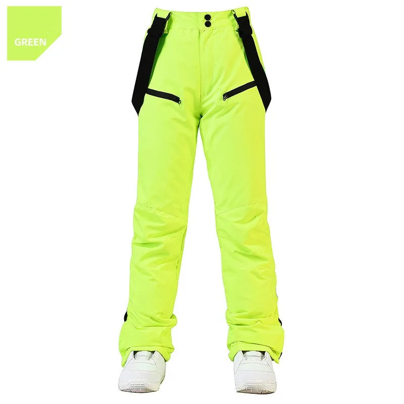 Men's and Women's Winter Ski Pants Windproof Waterproof with Waist Protection