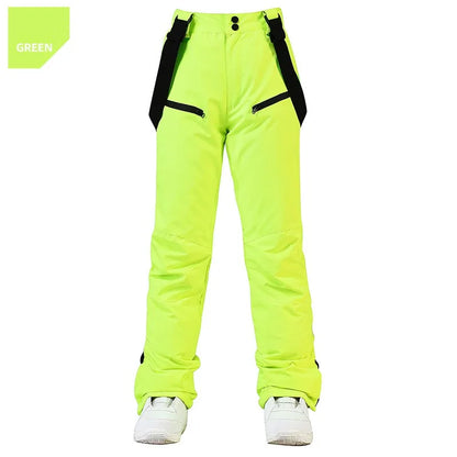 Men's and Women's Winter Ski Pants Windproof Waterproof with Waist Protection