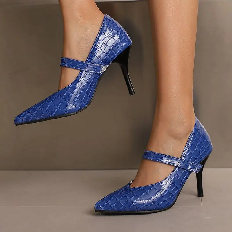 Damen Absatzschuhe Strukturierte Oberfläche Riemen Leichtes Design