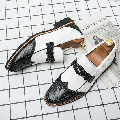 Men's slip-ons with textured upper material