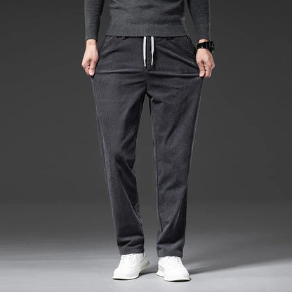 Herren Cordhose mit Geradem Bein – Verstellbarer Bund Bequeme Passform