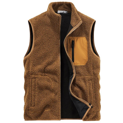 Herren Weste Herbst Texturiertes Utility-Taschen Layering-Design