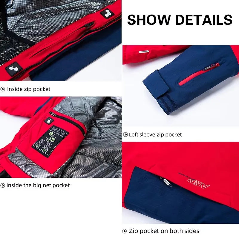 Herren Winter Ski Jacke Winddicht Wasserdicht Snowboard Jacke