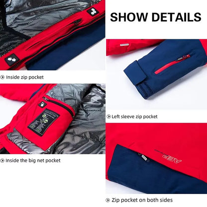 Herren Winter Ski Jacke Winddicht Wasserdicht Snowboard Jacke