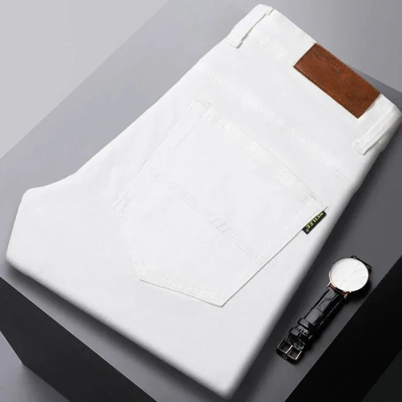 Herren Farbige Baumwolljeans Gerader Beinverlauf