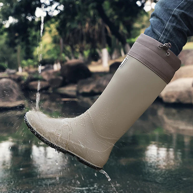 Herren-Gummistiefel mit hohem Schaft von hinten