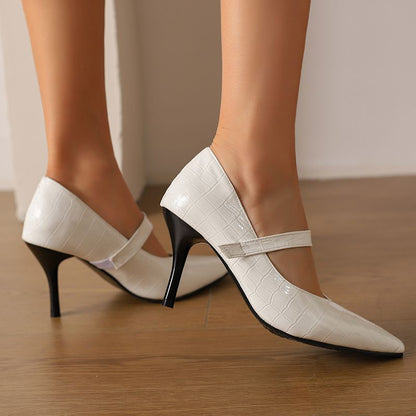 Damen Absatzschuhe Strukturierte Oberfläche Riemen Leichtes Design