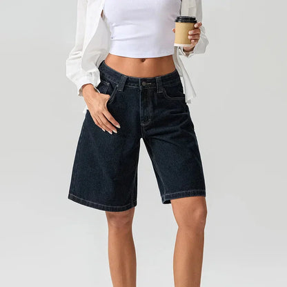 Damen Jeansshorts mit Niedrigem Bund – Relaxed Fit