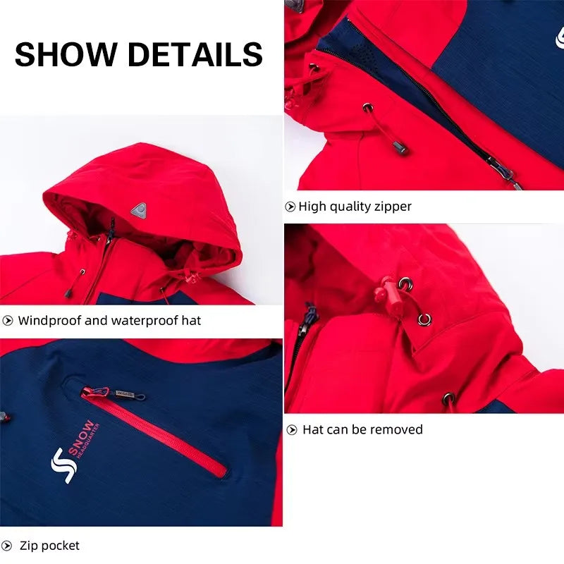 Herren Winter Ski Jacke Winddicht Wasserdicht Snowboard Jacke