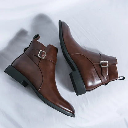 Herren-Chelsea-Boots mit seitlichem Reißverschluss und Gummiaußensohle