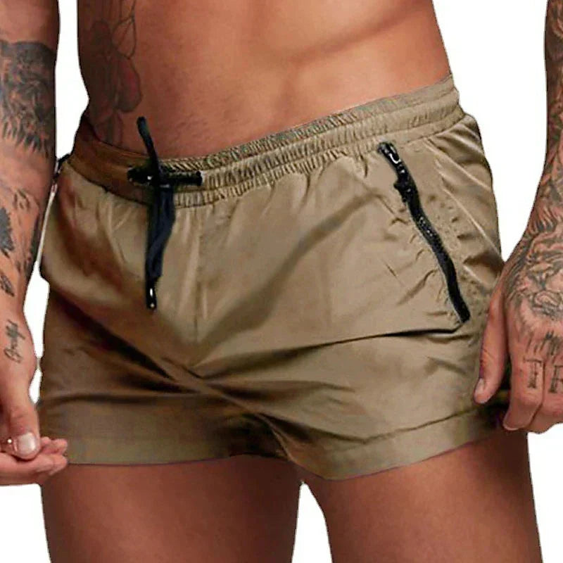 Herren Sommer Badeshorts mit Reißverschlusstaschen