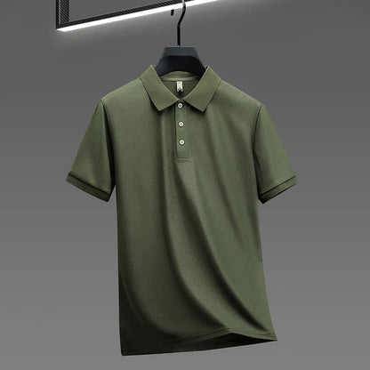 Men's Performance Polo Shirt Stretch Athletic Fit