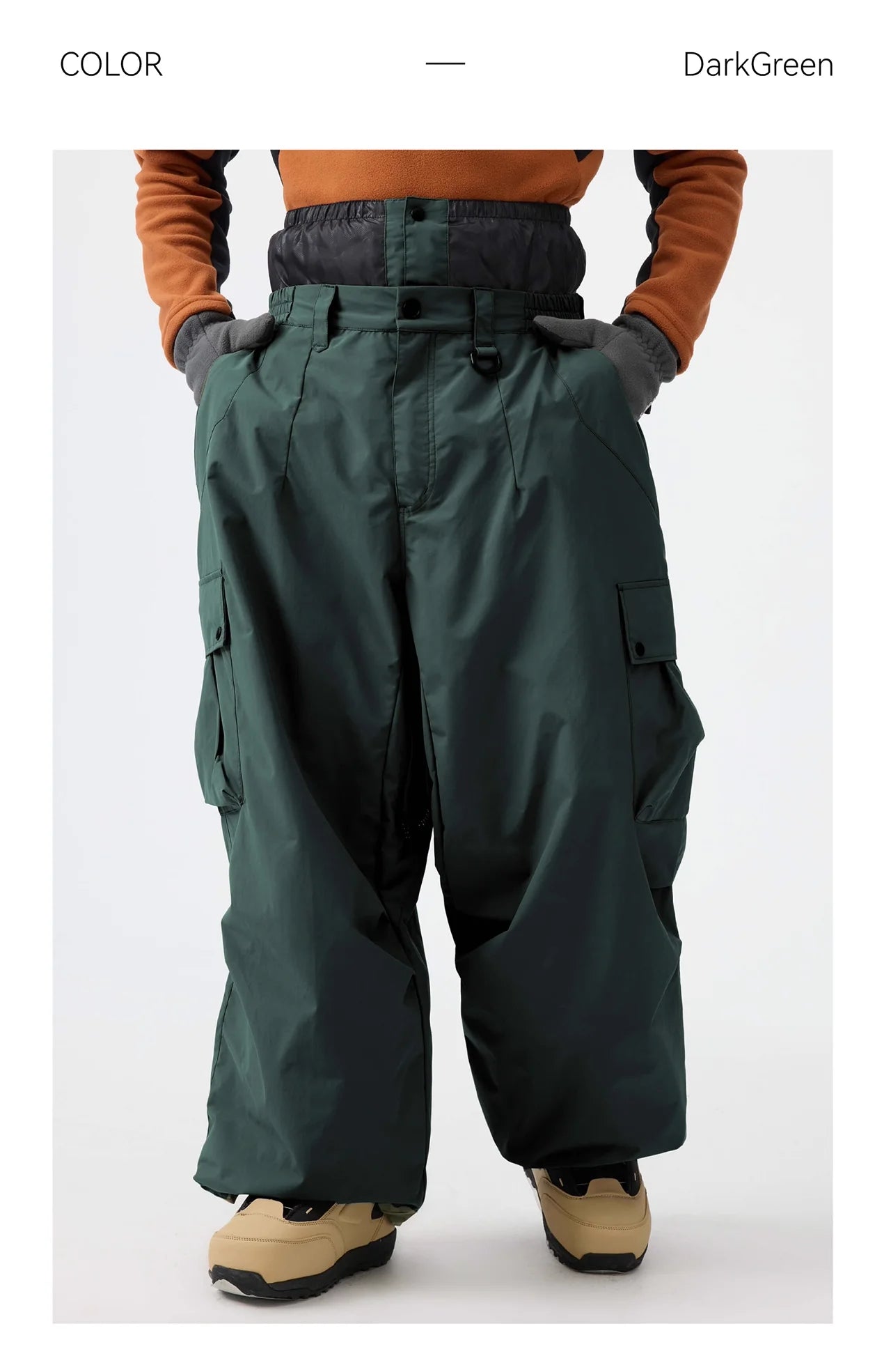 Herren Damen Skihose Lockerer Schnitt Atmungsaktive Snowboardhose Mit Reißverschluss Und Isoliertem Design