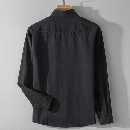 Men's Shirt Button Placket Two Pockets Light