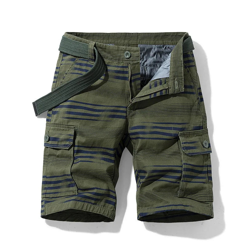 Men's Spring Cargo Shorts with Lightweight Design and Multiple Pockets