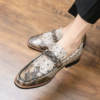 Men's slip-ons with textured upper material