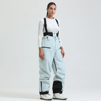 Herren Damen Skihose mit Hosenträgern Schneeoverall Wasserdicht -40 Grad Wärme