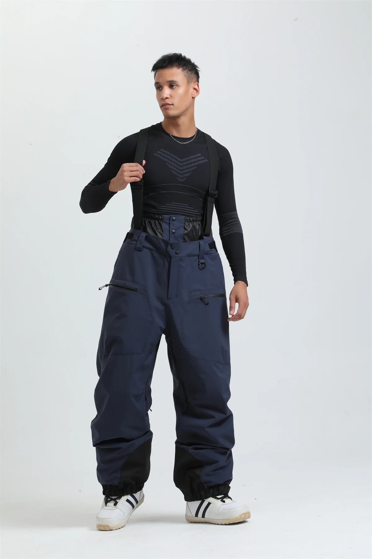 Herren Damen Skihose mit Hosenträgern Schneeoverall Wasserdicht -40 Grad Wärme