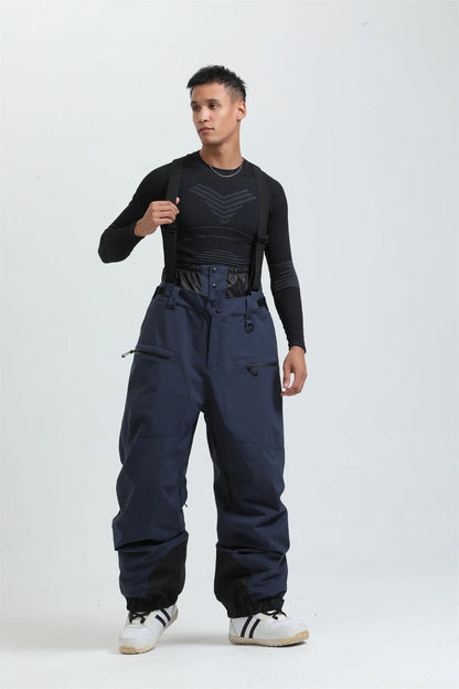 Herren Damen Skihose mit Hosenträgern Schneeoverall Wasserdicht -40 Grad Wärme
