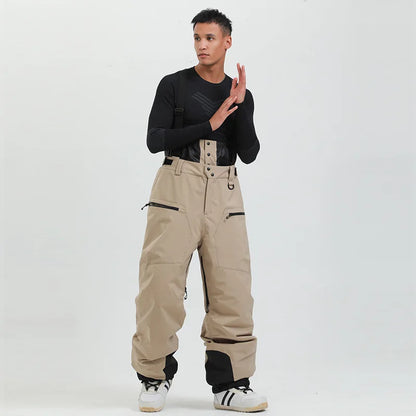 Herren Damen Skihose mit Hosenträgern Schneeoverall Wasserdicht -40 Grad Wärme