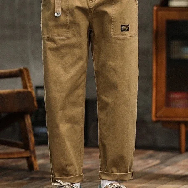 Men's Cargo Pants Cotton Blend Canvas with Functional Pockets