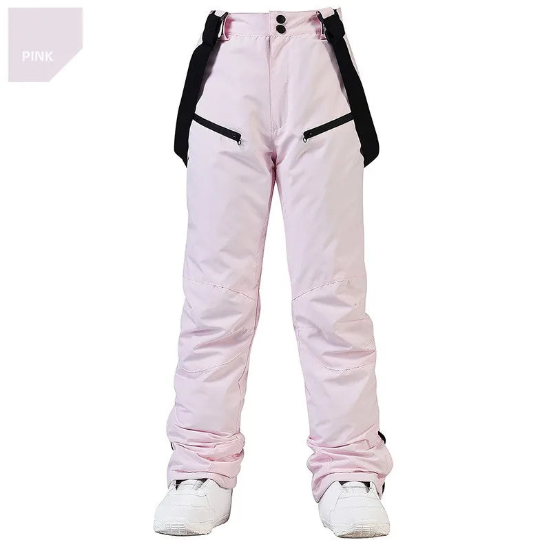 Men's and Women's Winter Ski Pants Windproof Waterproof with Waist Protection