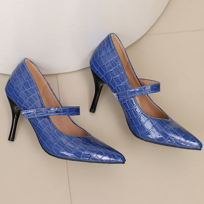 Damen Absatzschuhe Strukturierte Oberfläche Riemen Leichtes Design