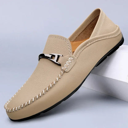 Herren-Loafer mit Metallic-Bit-Akzent und Gummiaußensohle