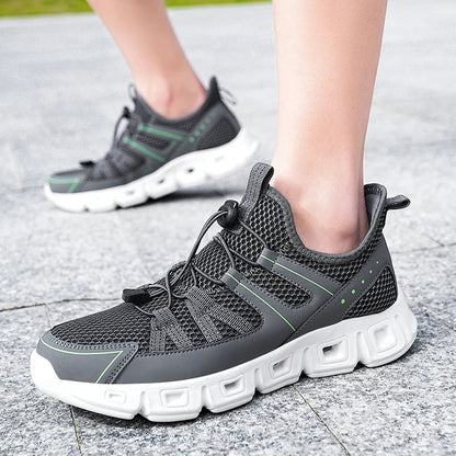 Herren Laufschuhe Mesh Obermaterial Schnell Schnürung Gepolsterte Sohle