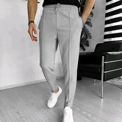 Men's Slim-Fitting Sweatpants with Narrow Leg and Drawstring