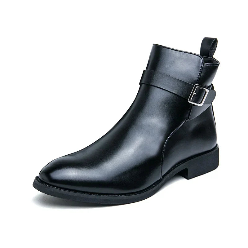 Herren-Chelsea-Boots mit seitlichem Reißverschluss und Gummiaußensohle